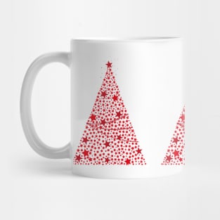 Made of shining red stars elegant Christmas tree Mug